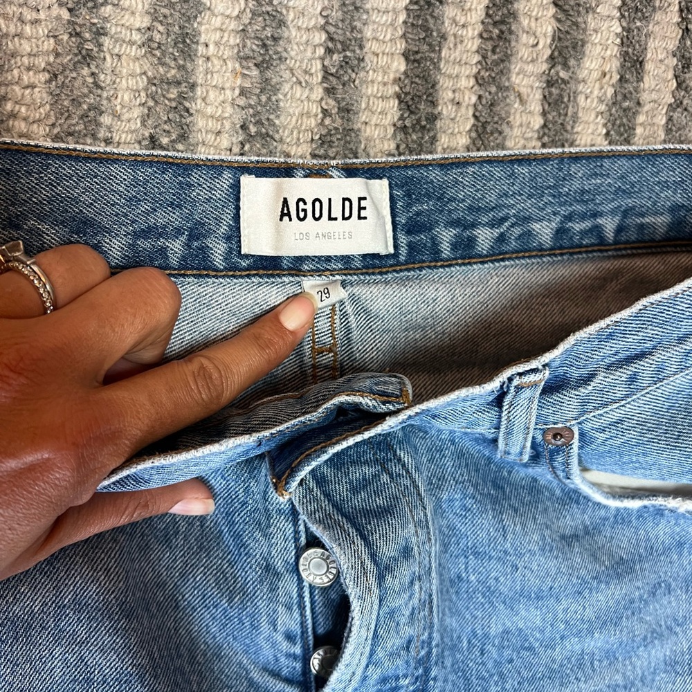 Agolde High Rise Light Blue Jeans